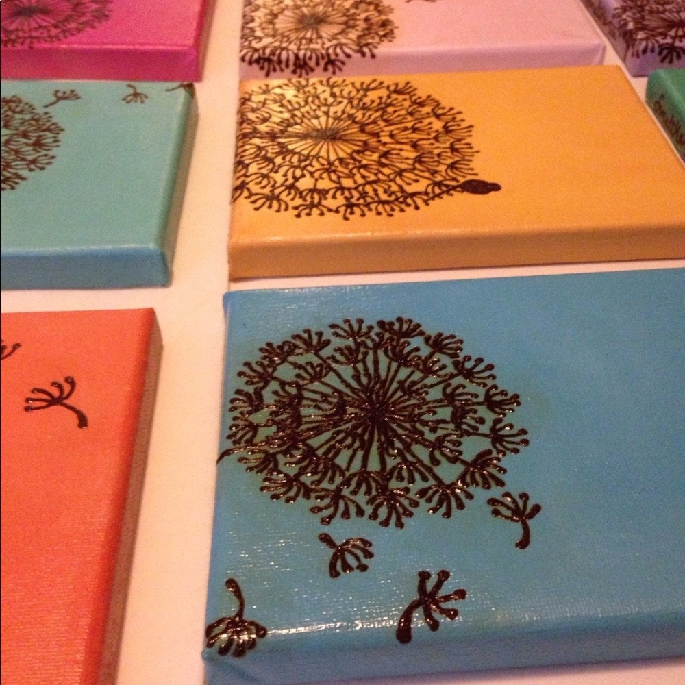 Dandelion Painting Original, New - Picture 3 of 4